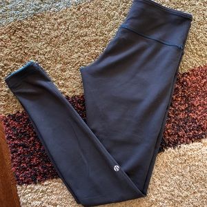 Lululemon reversible blue and black long leggings